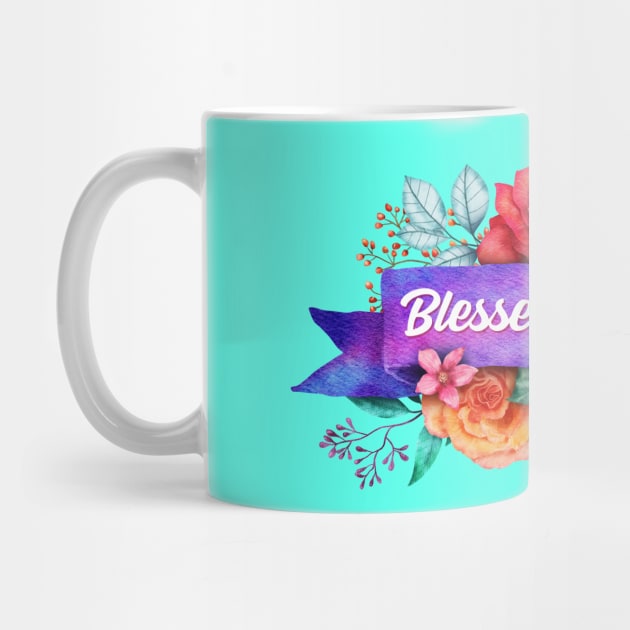 Blessed Nonna Floral Design with Watercolor Roses by g14u